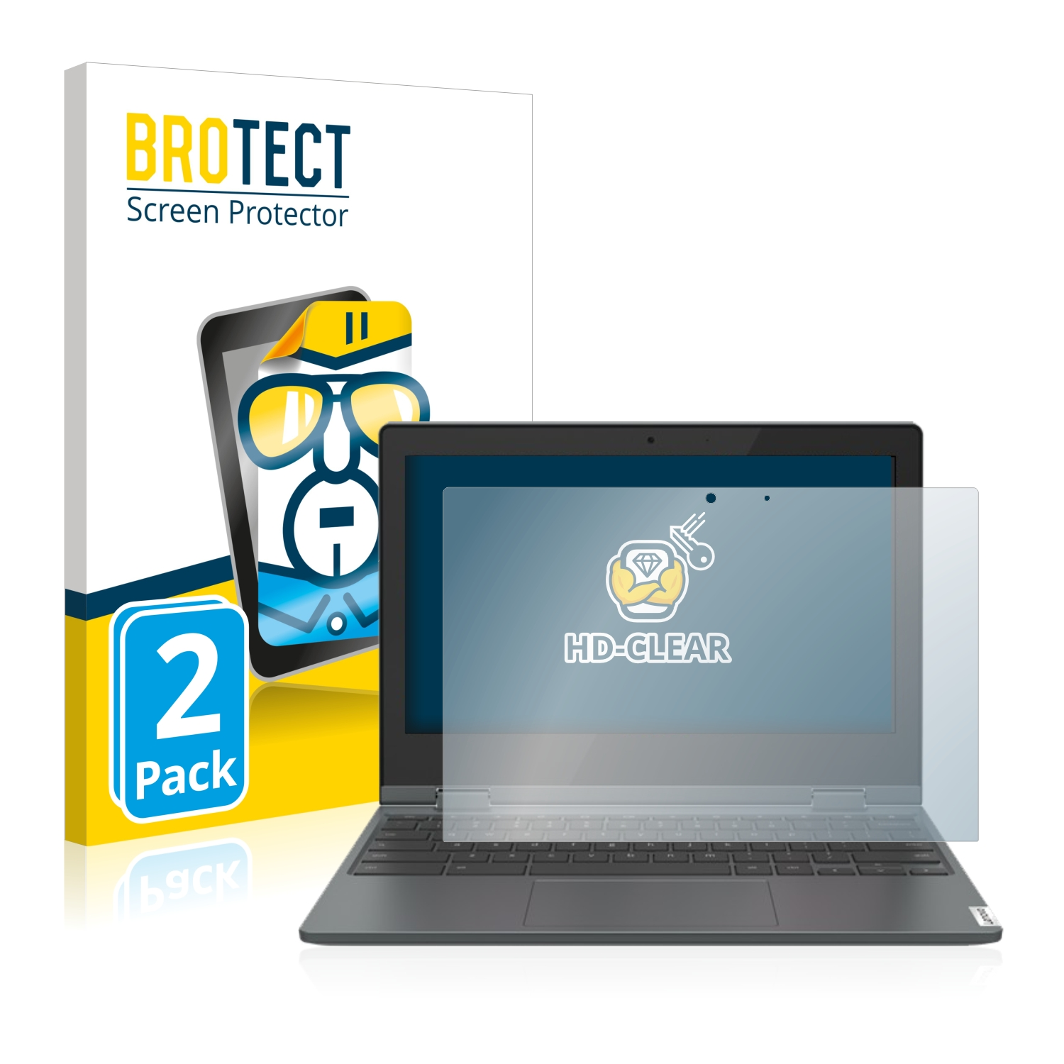 BROTECT 2x klare 3 Lenovo IdeaPad Chromebook Flex Schutzfolie(für 11IGL05)