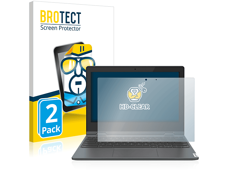 BROTECT 2x klare Schutzfolie(für Lenovo IdeaPad Flex 3 Chromebook 11IGL05)