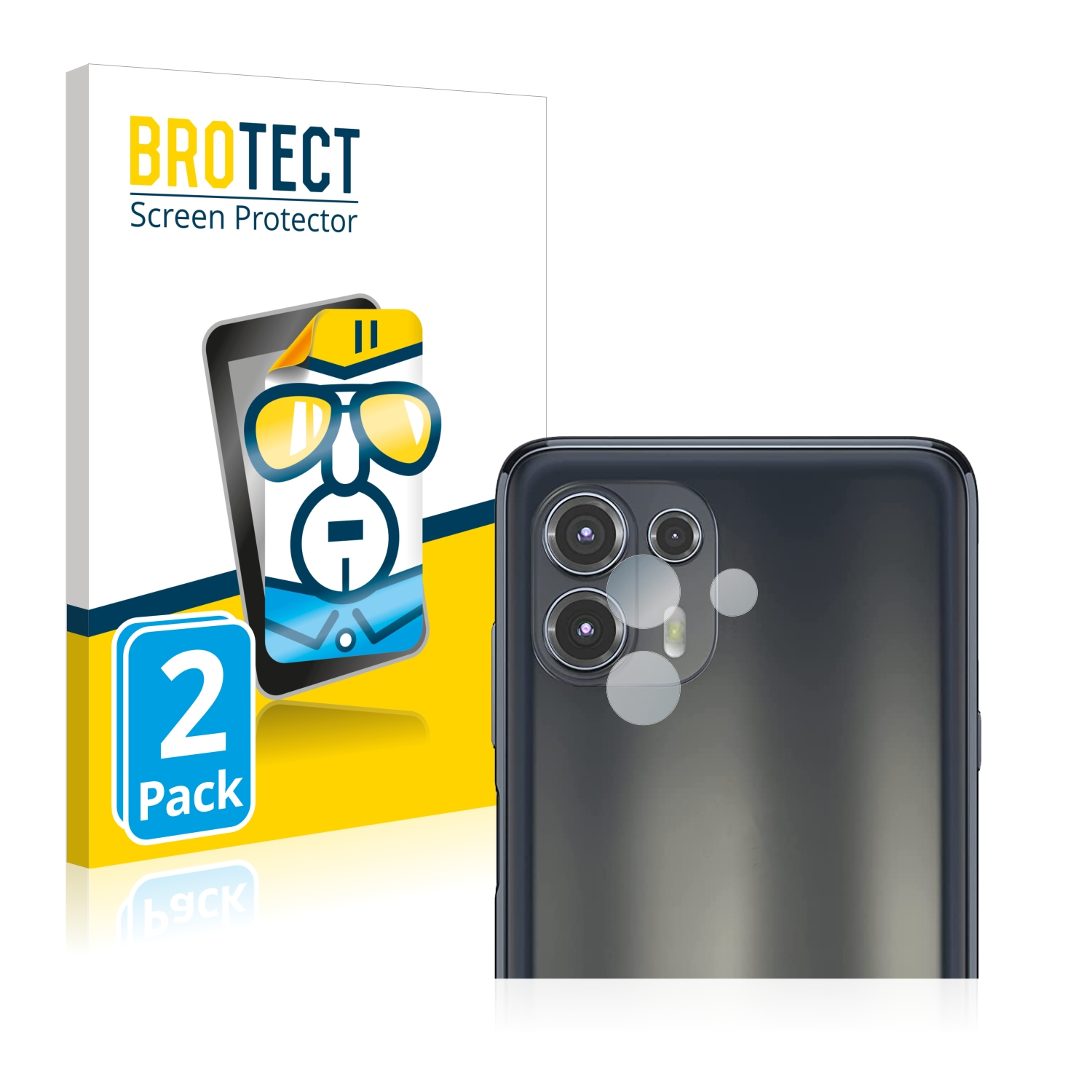 2x Lite klare Schutzfolie(für BROTECT Motorola Edge Kamera)) (NUR 20