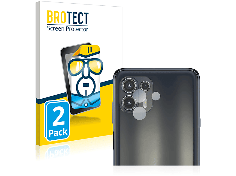 BROTECT 2x klare Schutzfolie(für Motorola Edge 20 Lite (NUR Kamera))