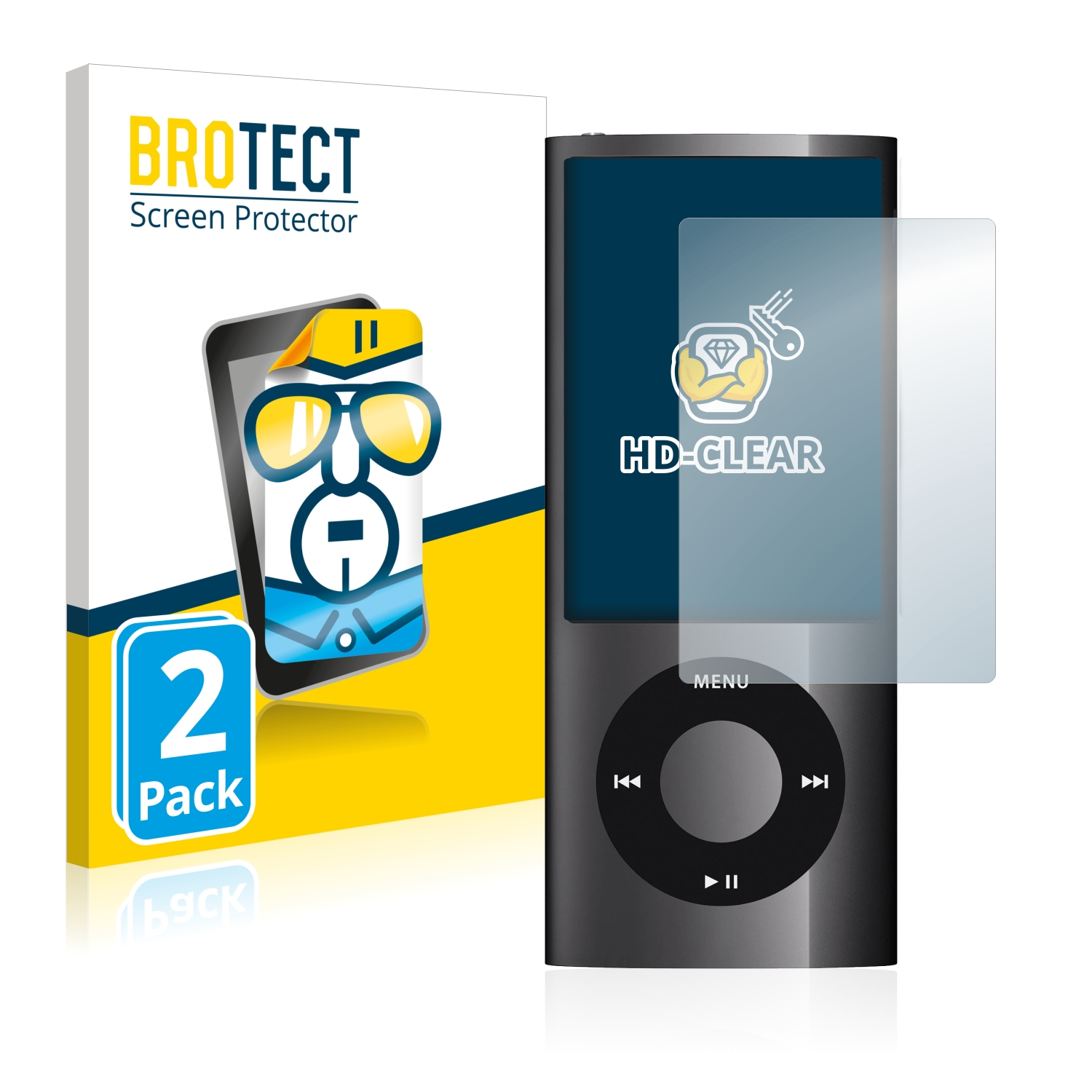 BROTECT 2x Schutzfolie(für klare iPod (5. nano Apple Gen.)) 2009