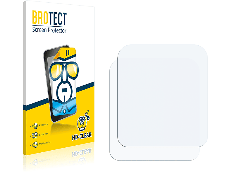 BROTECT 2x klare Schutzfolie(für Simvalley Mobile PW-430.mp 2016) | Smartwatch Schutzfolien & Gläser
