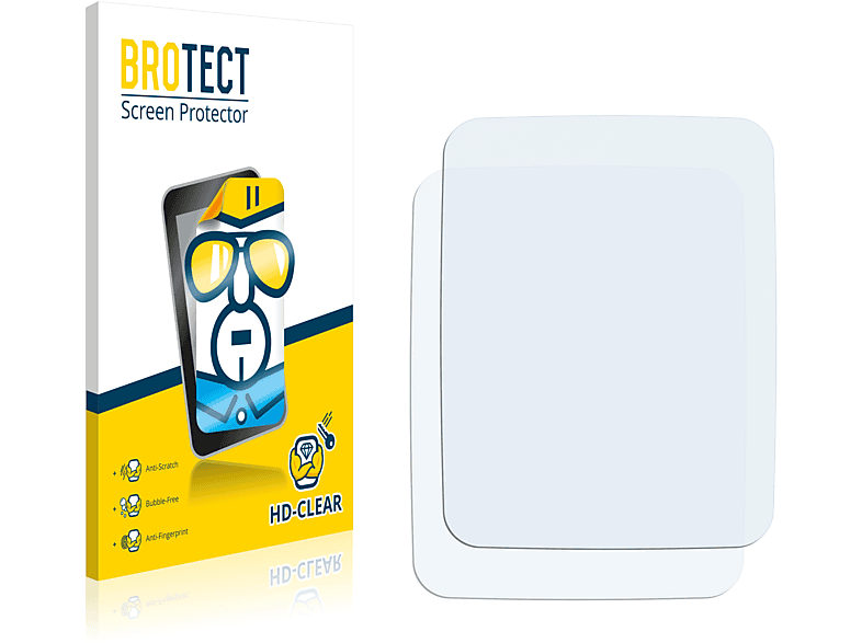 BROTECT 2x klare Schutzfolie(für TomTom Runner 3) | Smartwatch Schutzfolien & Gläser