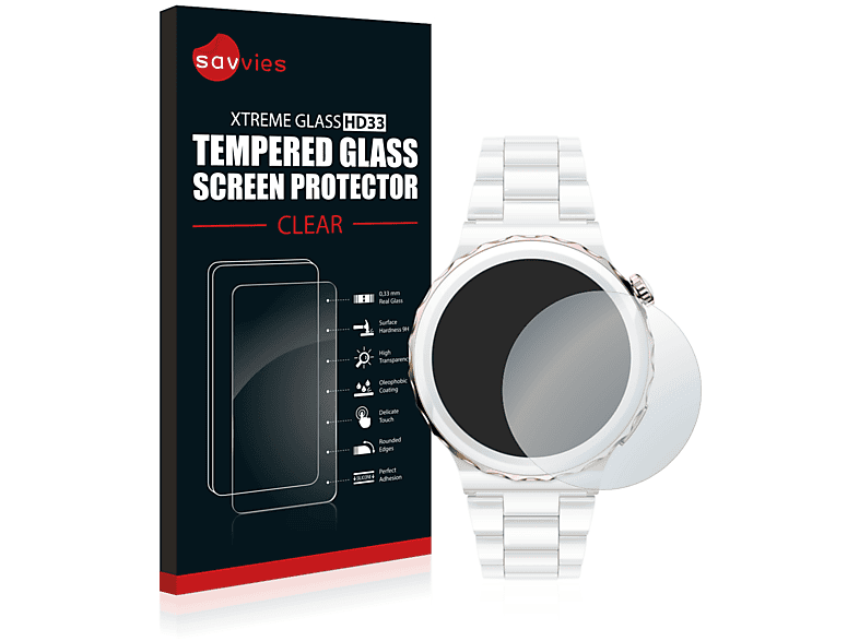 GT Huawei 9H (43mm)) Pro Schutzglas(für Watch klares Ceramic SAVVIES 3