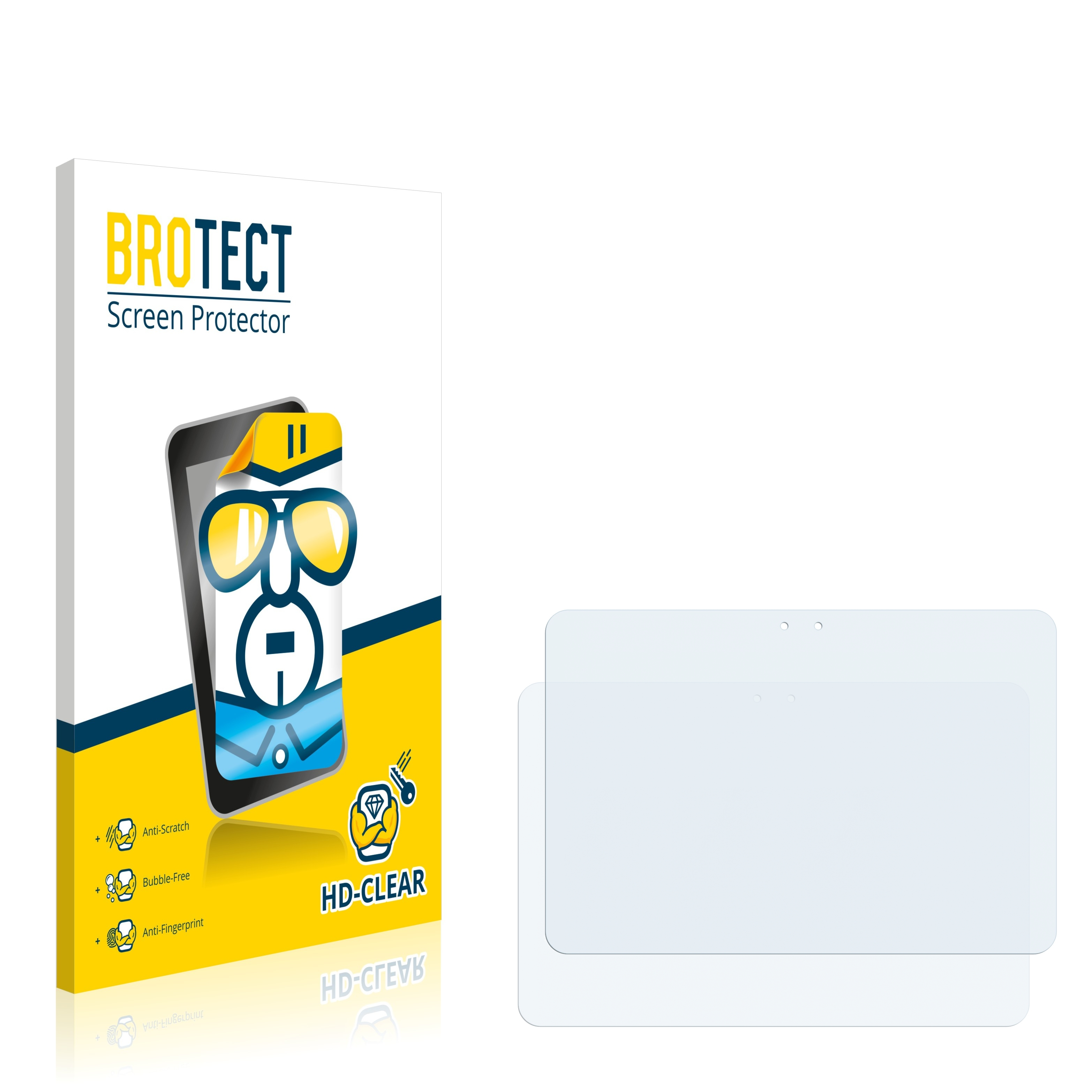 BROTECT 2x Galaxy Samsung P7510) 10.1 Tab Schutzfolie(für klare