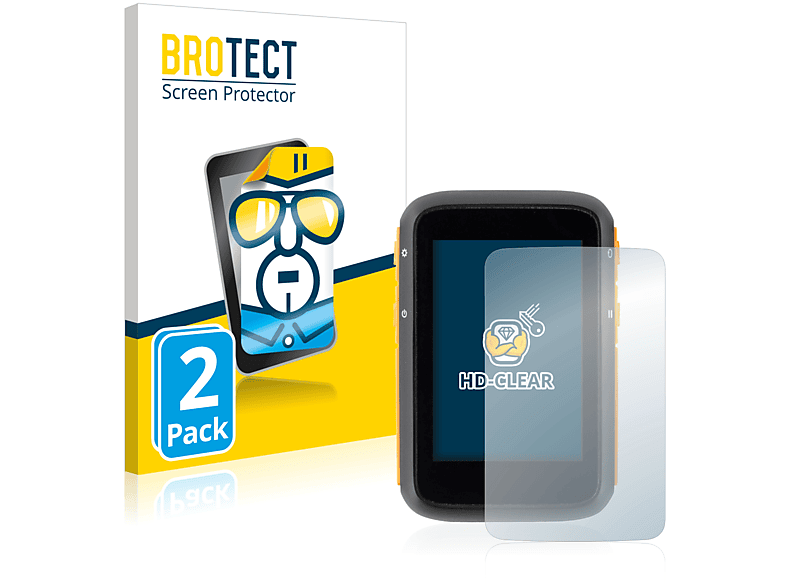 BROTECT 2x klare Schutzfolie(für provelo GPS-Fahrradcomputer)