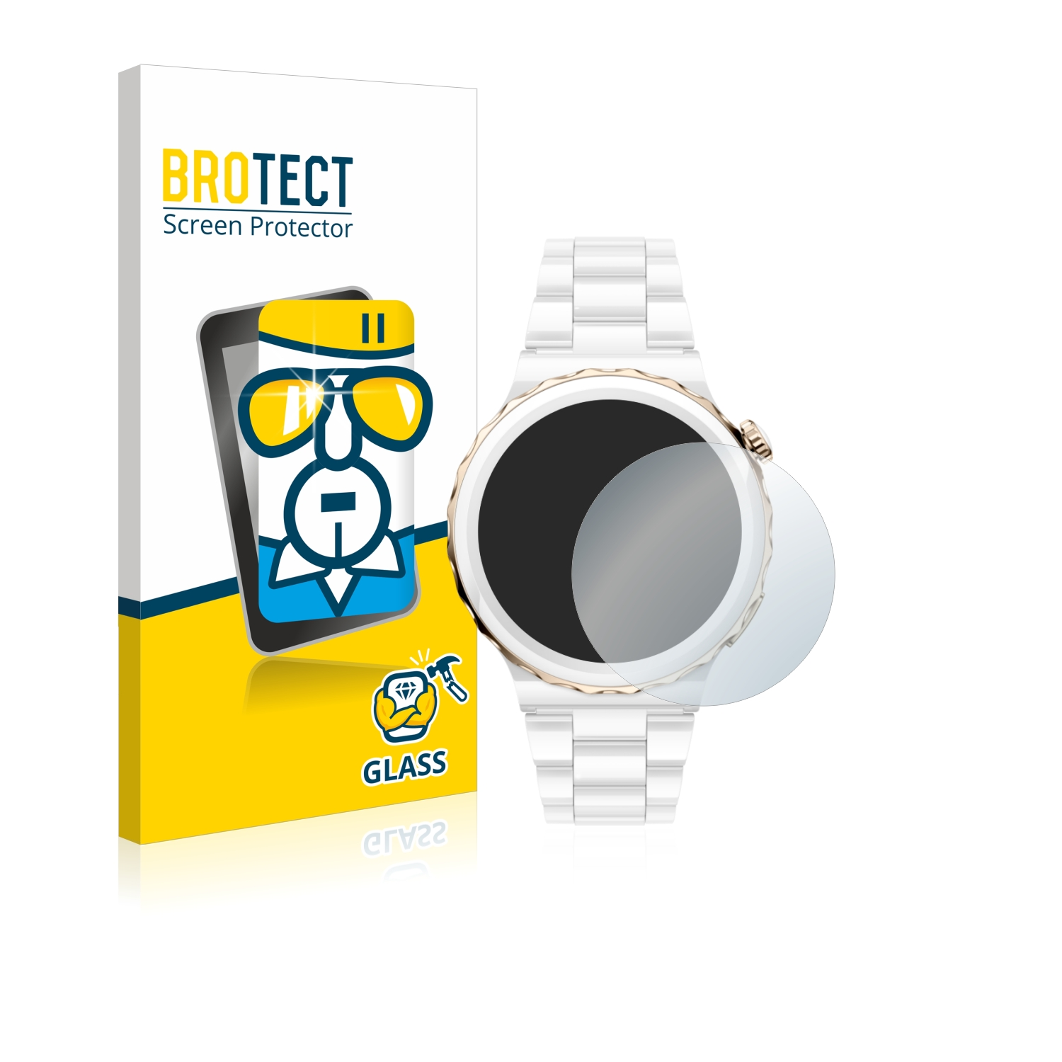 BROTECT 9H klares Schutzglas(für Huawei GT Watch Pro 3 Ceramic (43mm))