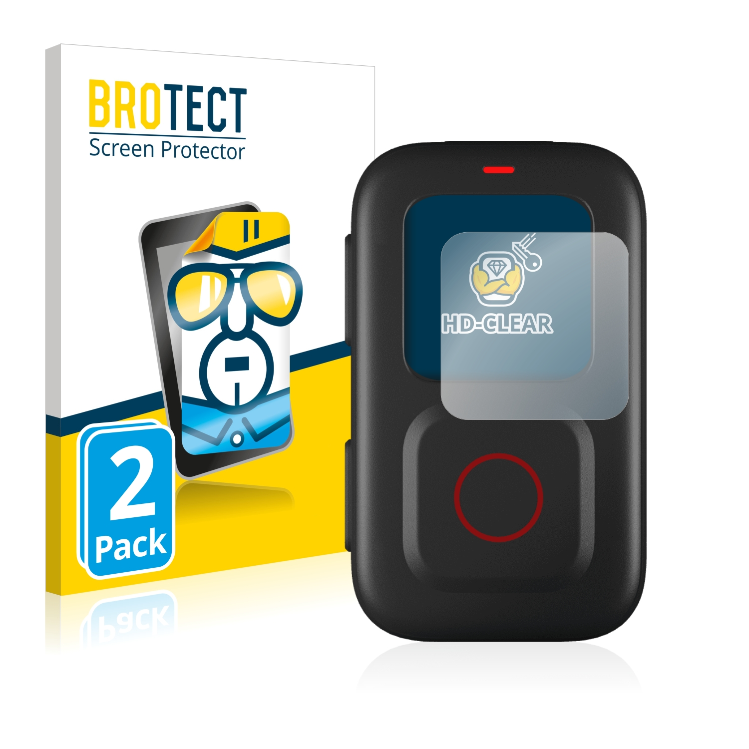 2x BROTECT klare Remote) Schutzfolie(für GoPro