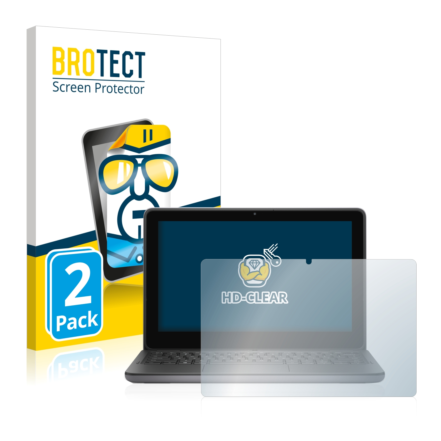 BROTECT 2x klare Schutzfolie(für Dell 2-in-1) 3120 Latitude