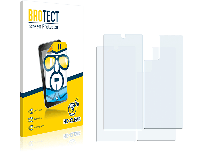 2x klare Galaxy BROTECT Samsung Note Schutzfolie(für 20)