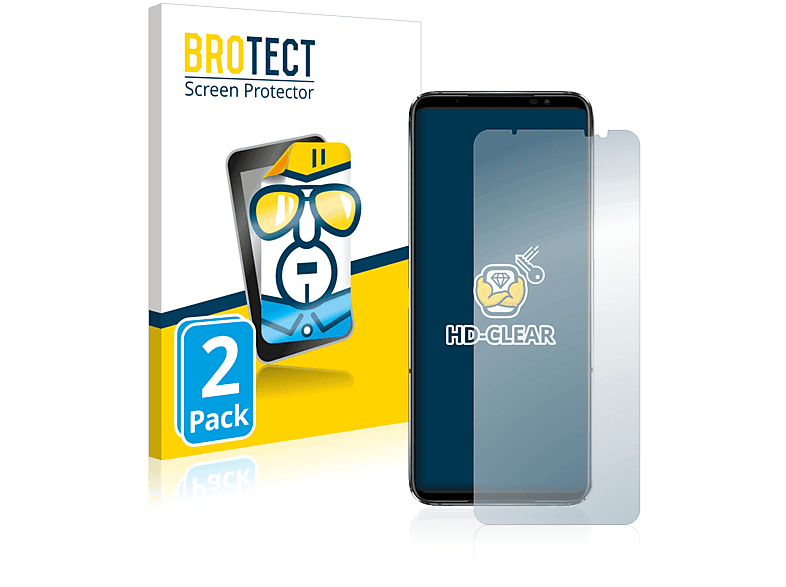 BROTECT 2x klare Schutzfolie(für ASUS ROG Phone 6D)