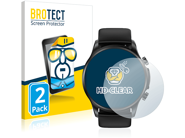 BROTECT 2x klare Ruijie Cardiac Smartwatch) Schutzfolie(für