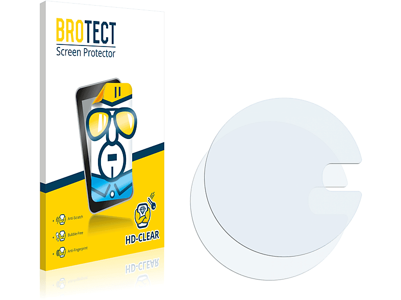 BROTECT 2x klare Schutzfolie(für Aquaracer mm) (runde Heuer TAG Aussparung)) (43