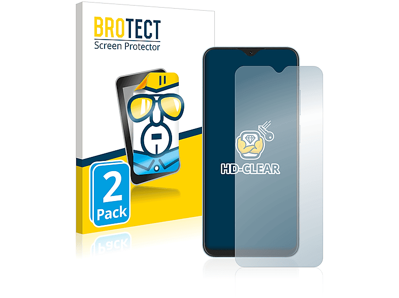 BROTECT 2x klare Schutzfolie(für Blackview Oscal C80)