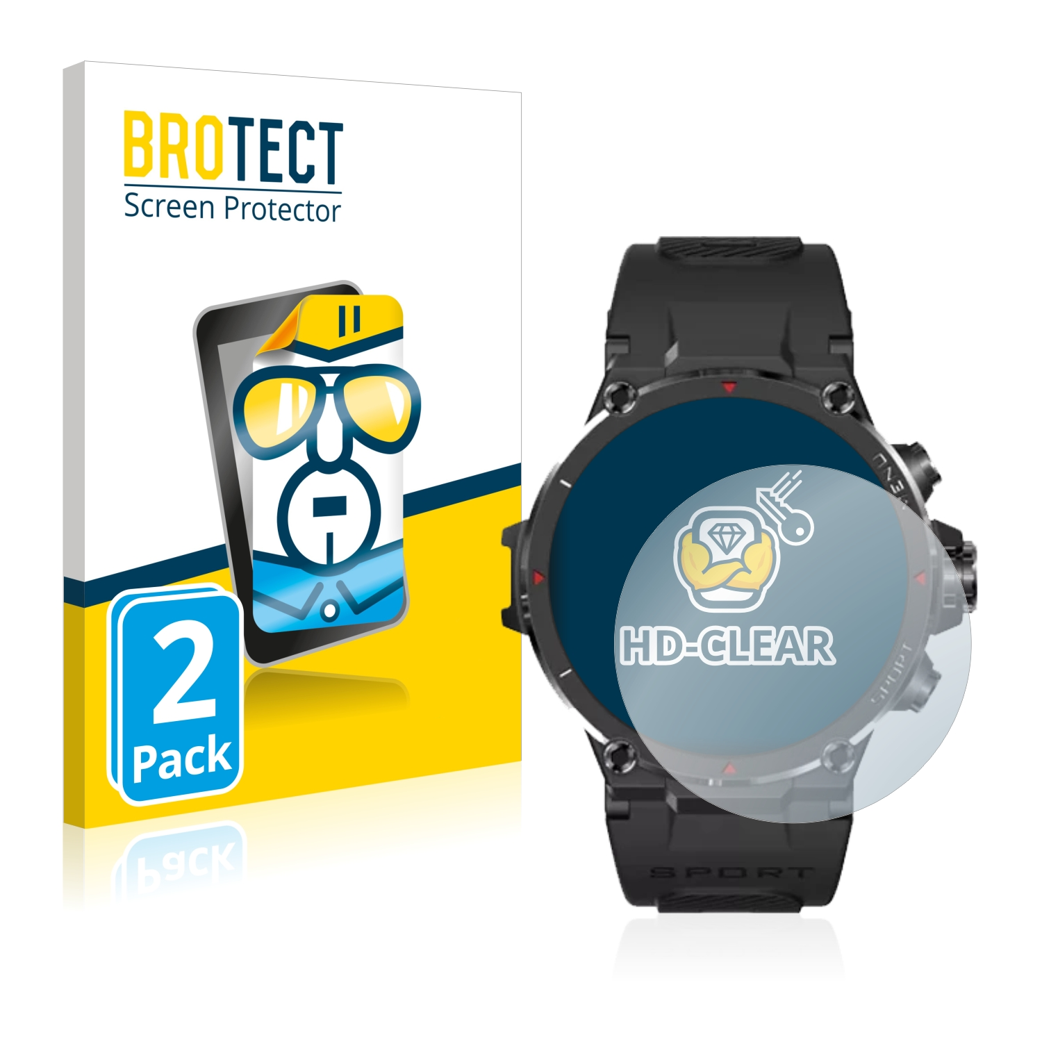 BROTECT 2x Wilok HM03) klare Schutzfolie(für