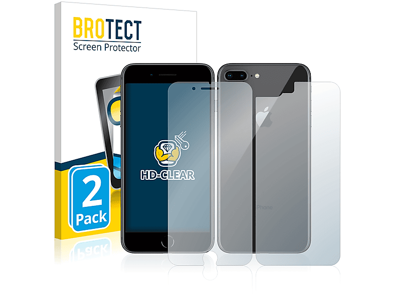 BROTECT 2x Apple Schutzfolie(für 8 Plus) klare iPhone