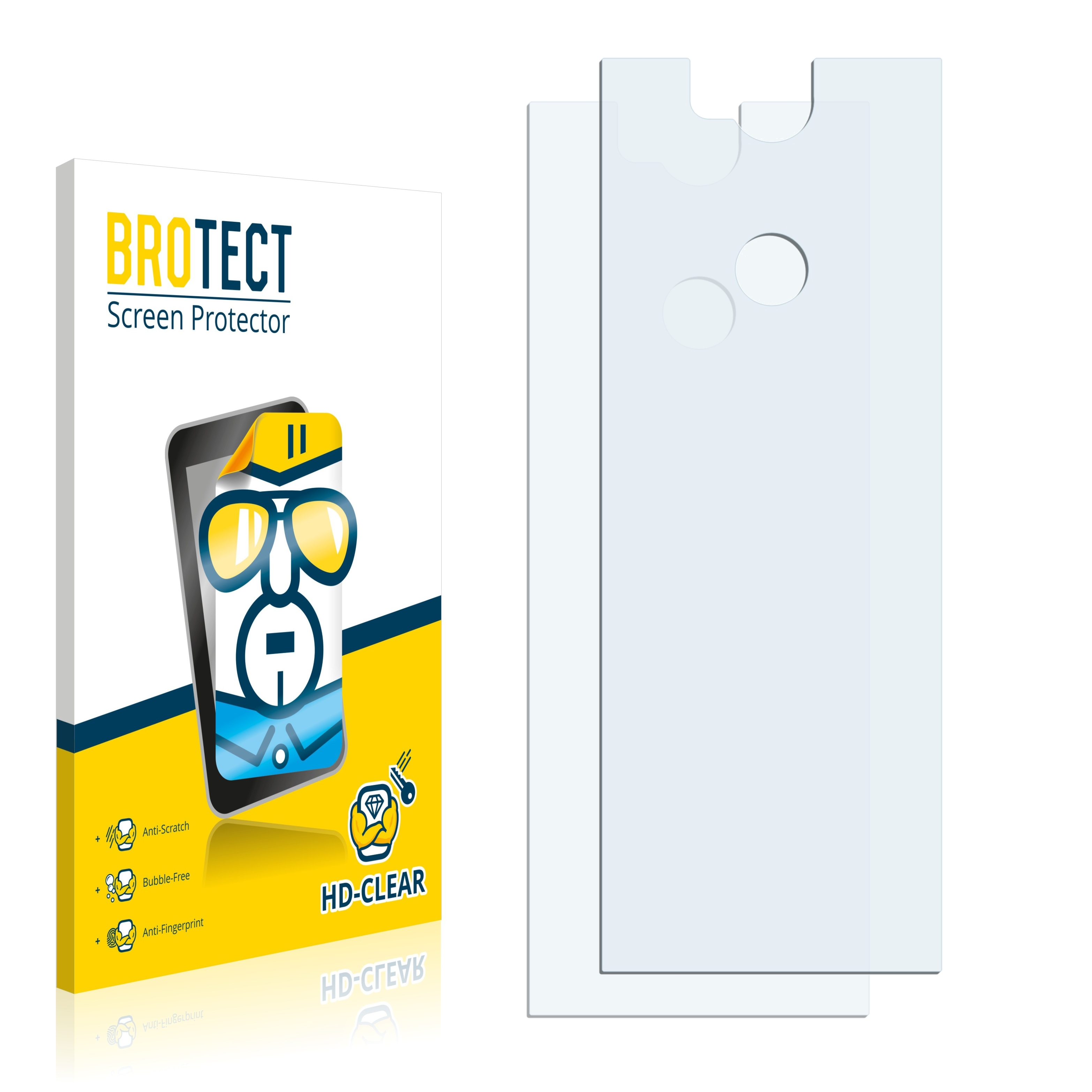 BROTECT 2x klare Schutzfolie(für Xperia Sony XA2 Plus)