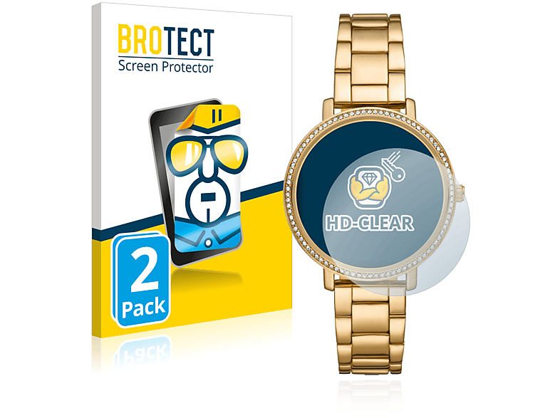 BROTECT 2x klare Schutzfolie(für Michael Kors Pyper MK 4593) | Smartwatch Schutzfolien & Gläser