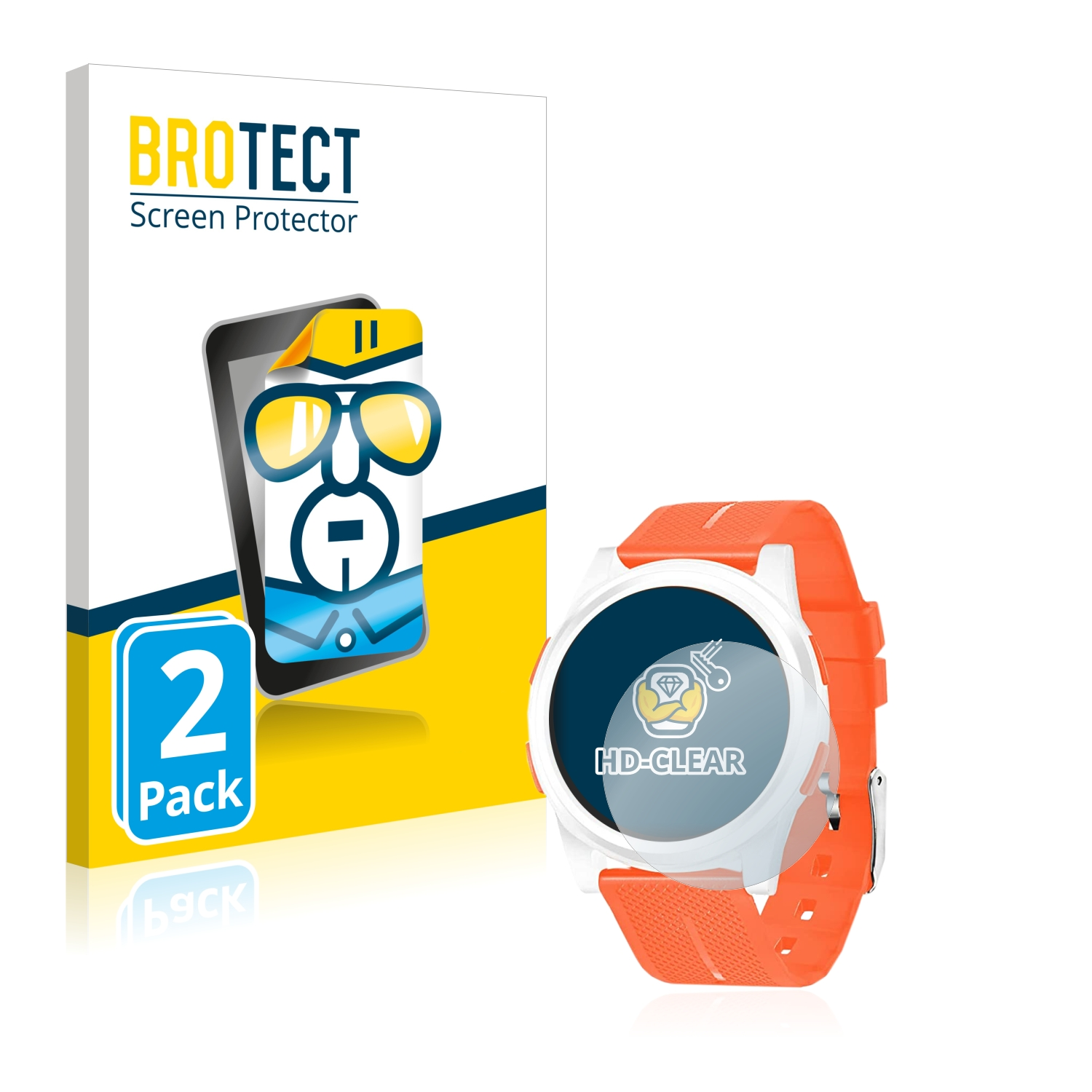 BROTECT 2x Wifort Digital Watch) Schutzfolie(für klare