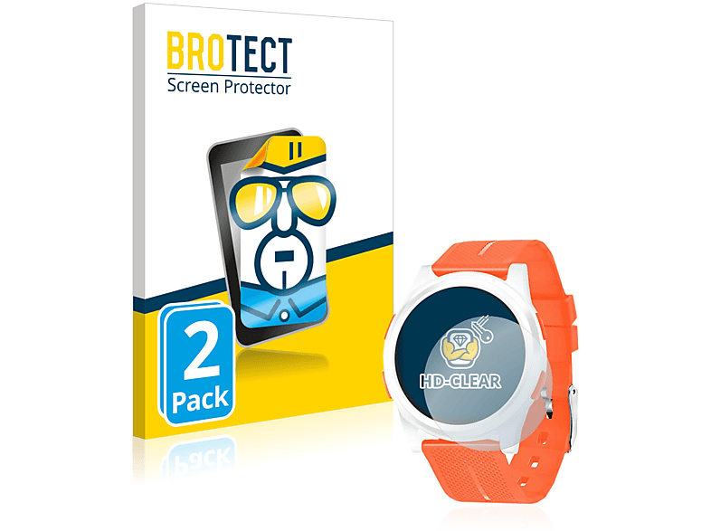 BROTECT 2x klare Schutzfolie(für Wifort Digital Watch)