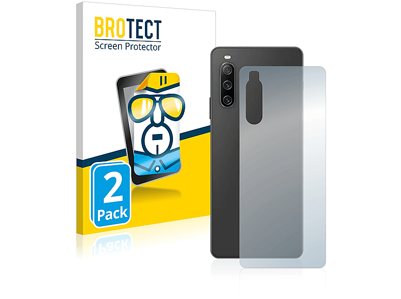 BROTECT 2x klare IV) 10 Schutzfolie(für Sony Xperia
