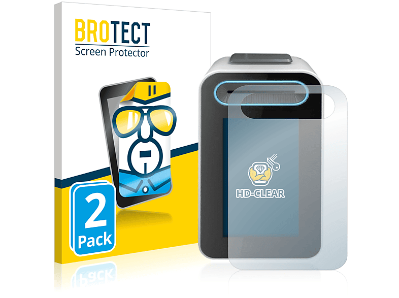 BROTECT 2x klare Schutzfolie(für Cherry eHealth Terminal ST-1506)