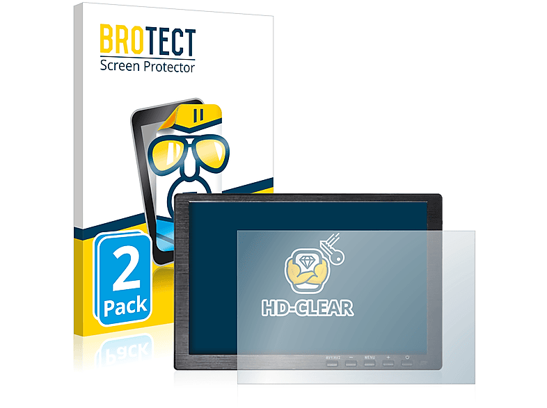 BROTECT Monitor 2x Schutzfolie(für Portable klare LED Kenowa (10.1\