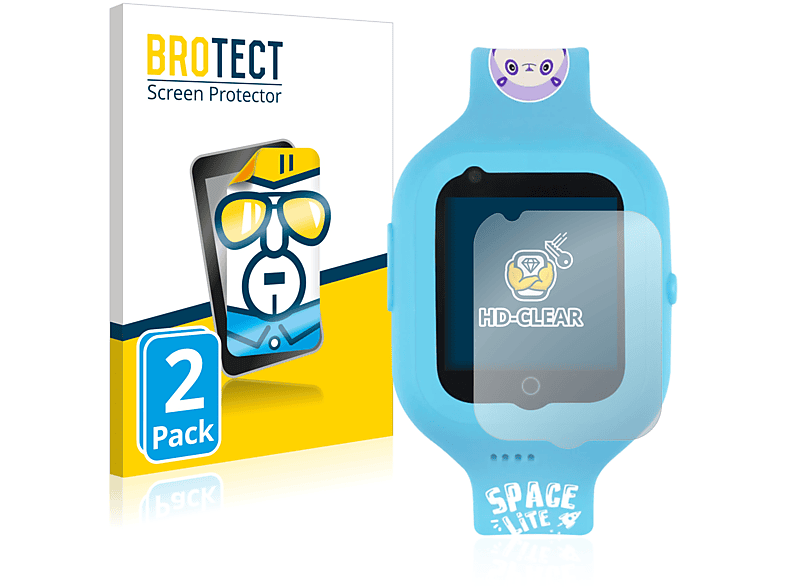 BROTECT 2x klare Schutzfolie(für SoyMomo Space Lite) | Smartwatch Schutzfolien & Gläser