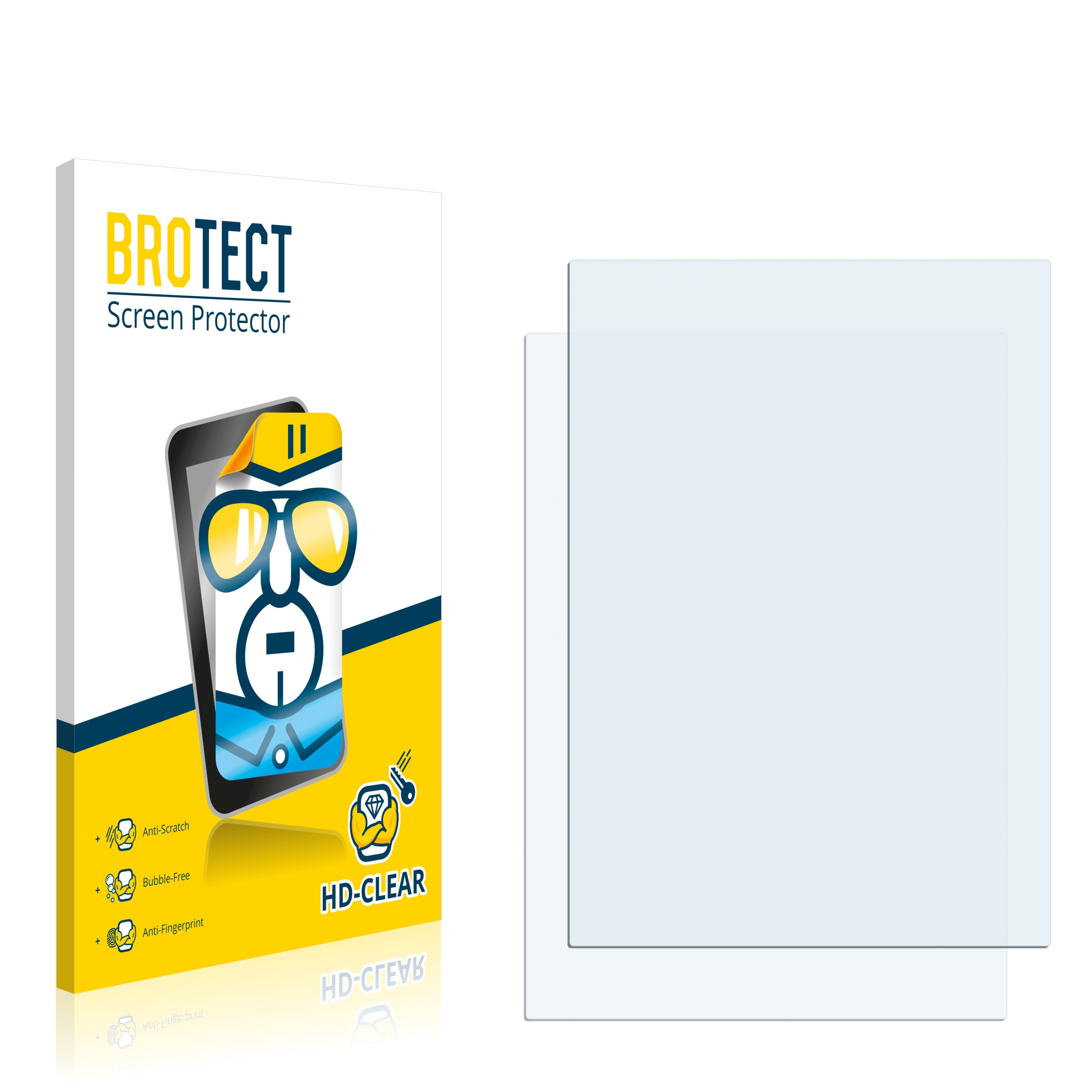 BROTECT 2x klare Schutzfolie(für Castles Mobile2) VEGA3000 Technology