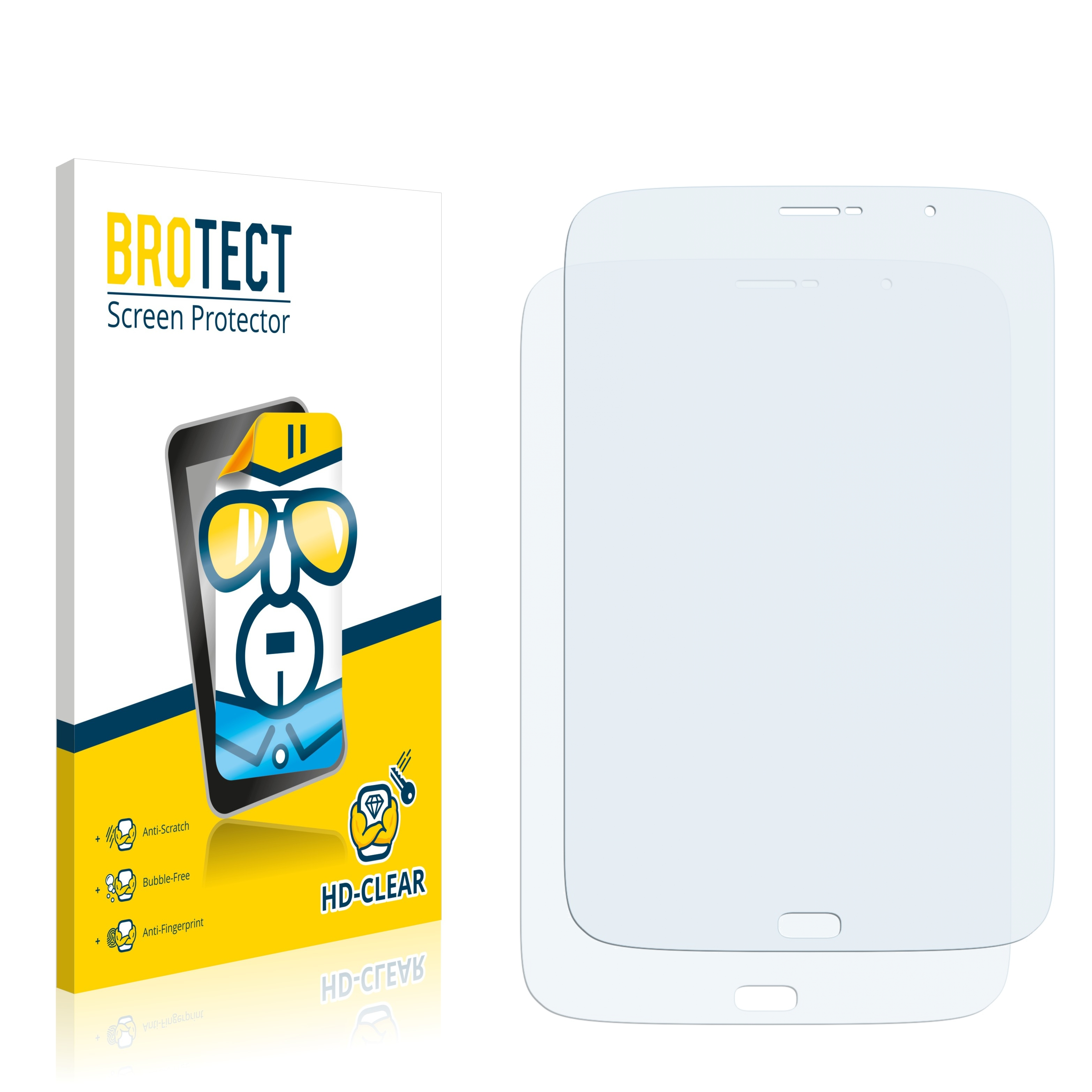 BROTECT 2x klare Galaxy Samsung Schutzfolie(für GT-N5120) Note