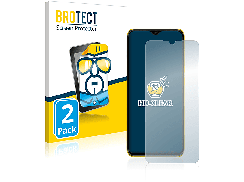 BROTECT 2x klare Schutzfolie(für Xiaomi Poco C40)