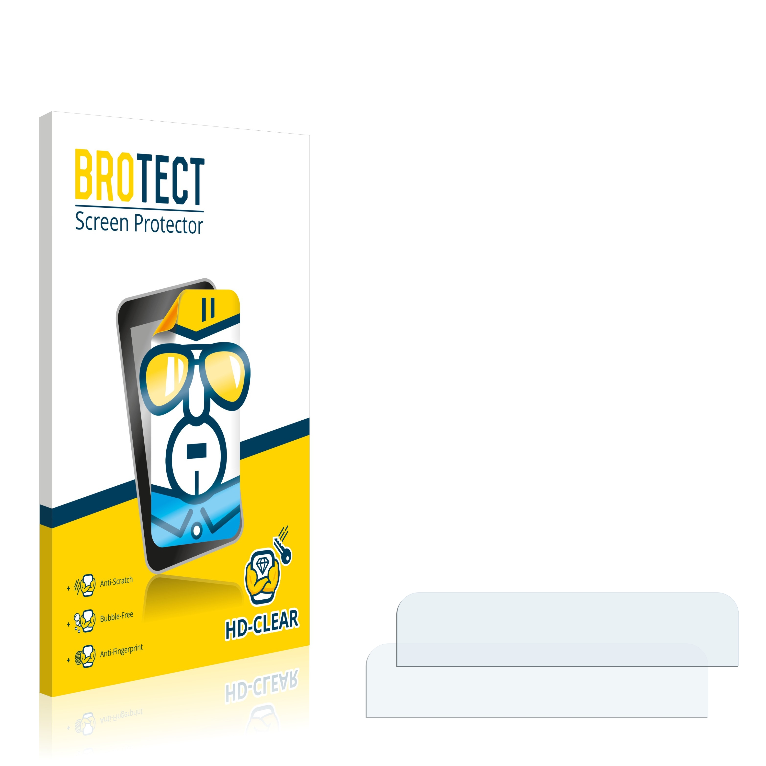 BROTECT 2x HP 200) klare Schutzfolie(für OfficeJet
