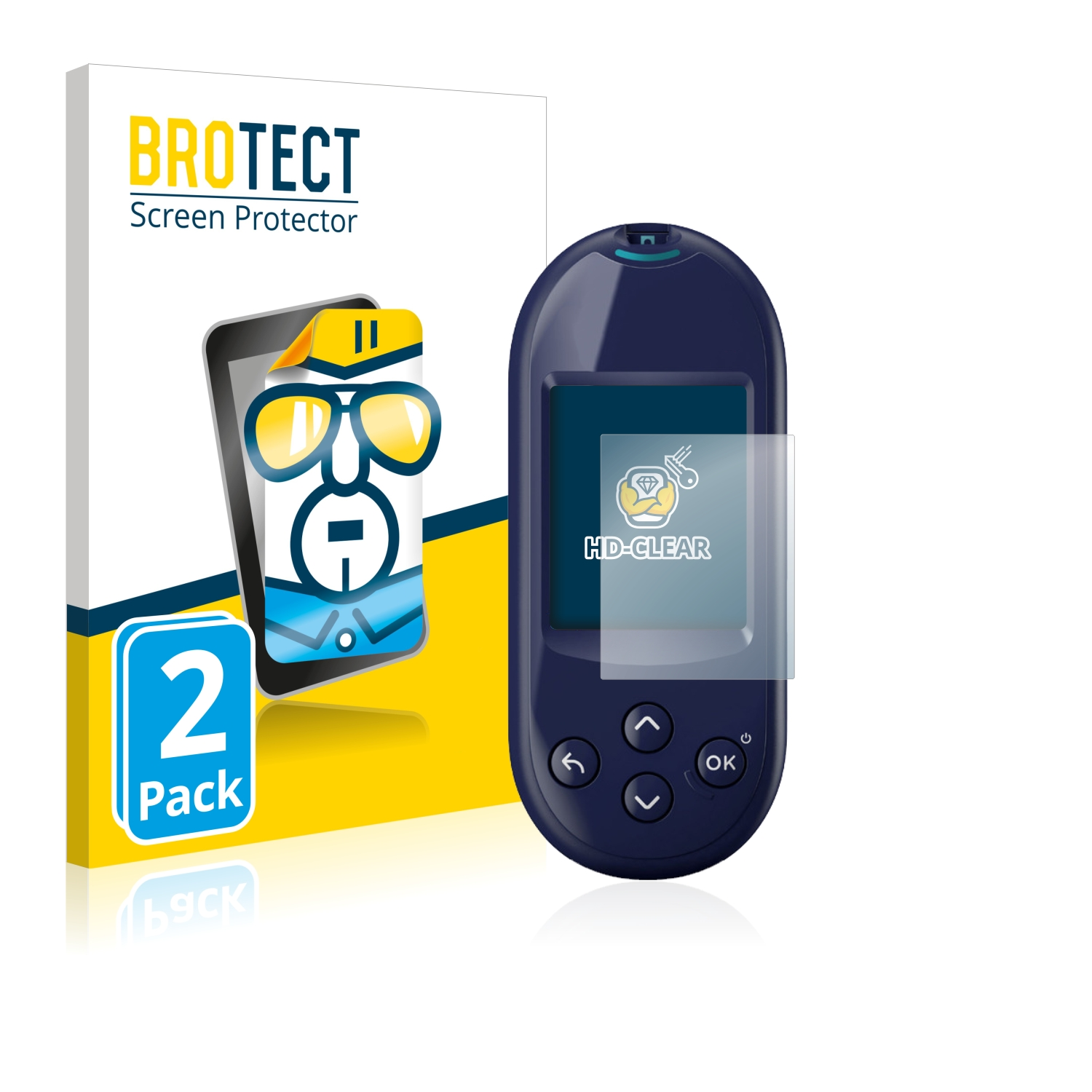 OneTouch LifeScan Plus Ultra 2x Reflect) BROTECT klare Schutzfolie(für