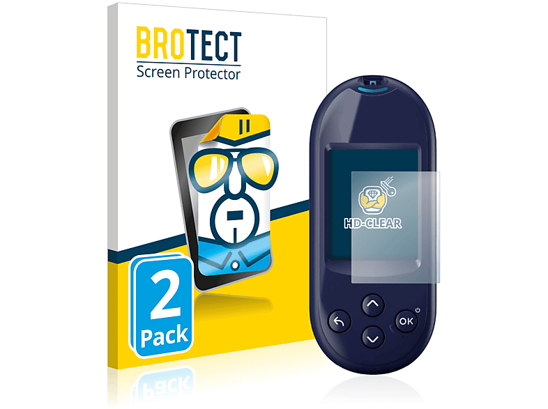 BROTECT 2x klare Schutzfolie(für LifeScan OneTouch Ultra Plus Reflect)