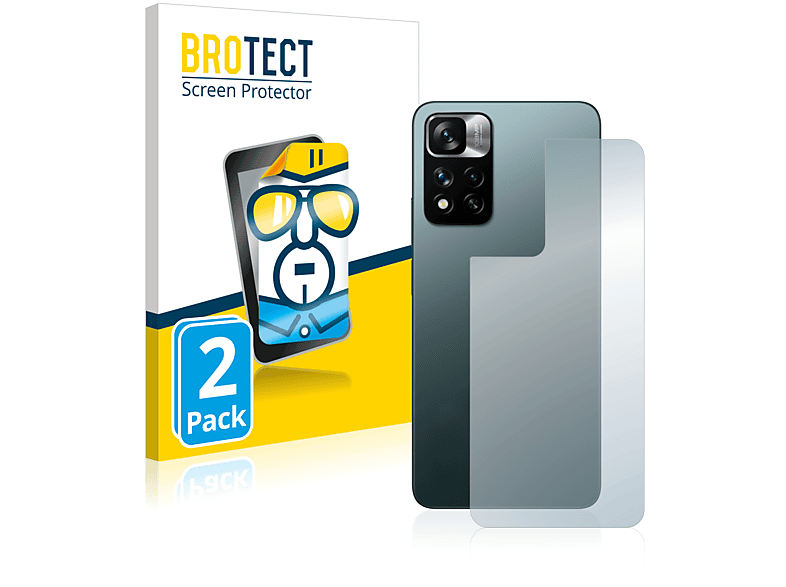 BROTECT 2x klare Schutzfolie(für Xiaomi Redmi Note 11 Pro+ 5G)