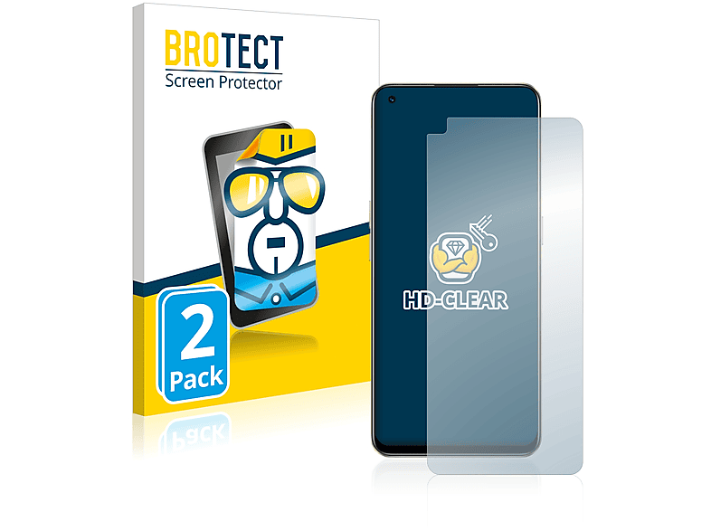 BROTECT 2x klare Schutzfolie(für realme 9 4G)