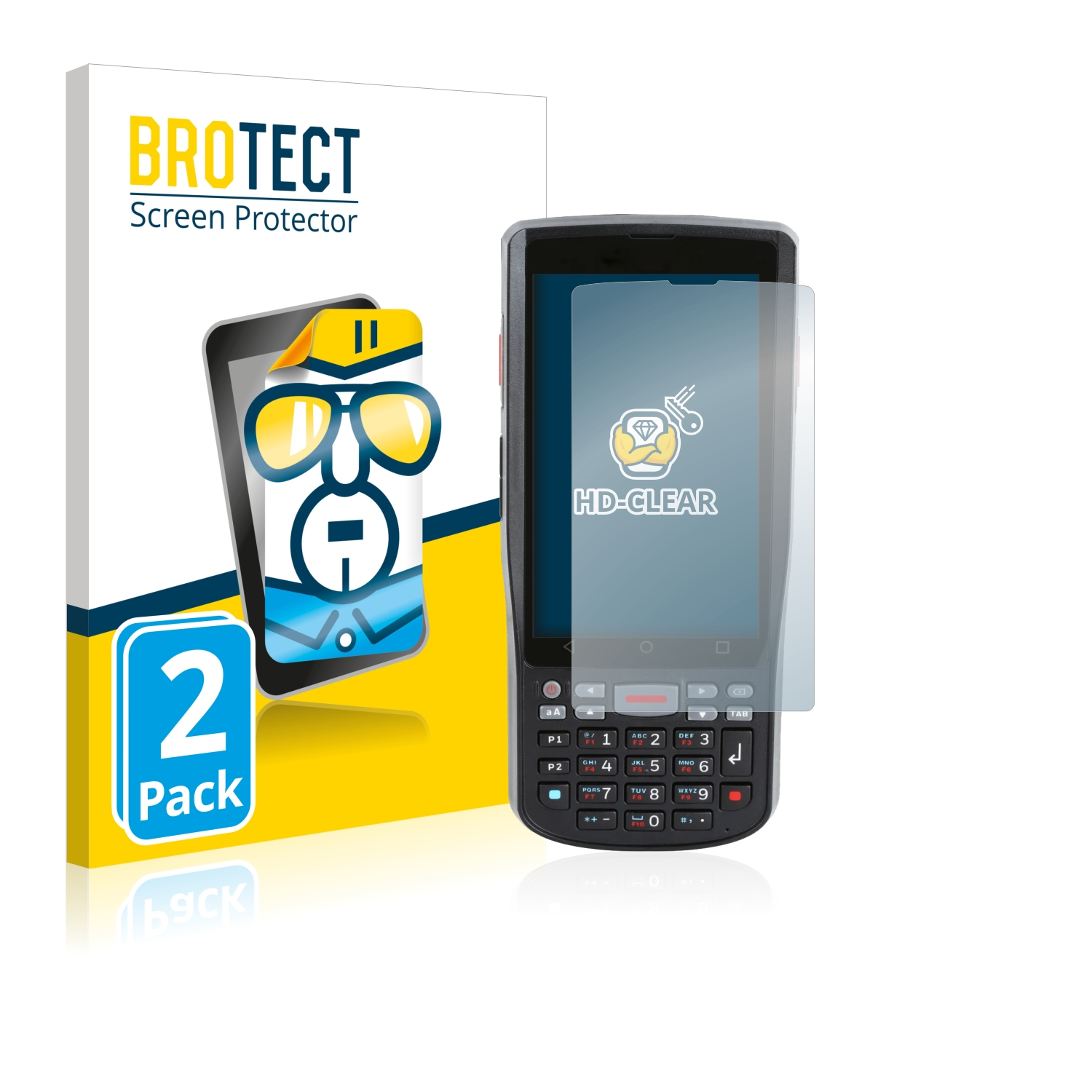 BROTECT 2x klare Schutzfolie(für EDA51K) Honeywell ScanPal