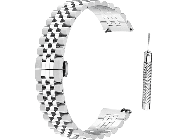 INF Verstellbares universelles 20mmUhrenarmband mit fünfreihigen