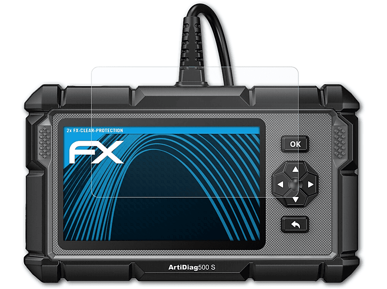ATFOLIX 2x FX-Clear Displayschutz(für Topdon ArtiDiag500 S)