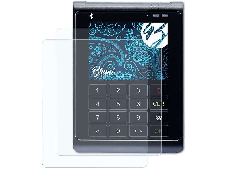 BRUNI 2x Basics-Clear POS) SCT Schutzfolie(für Reiner CyberJack