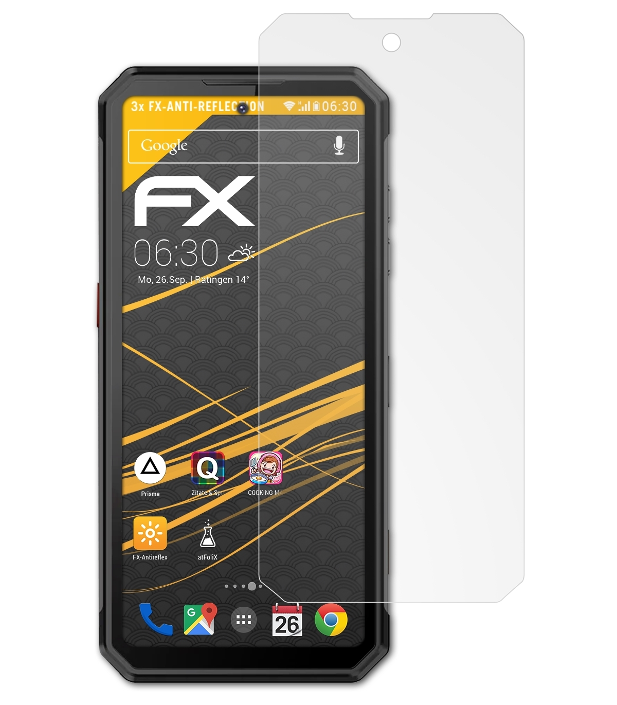 Oukitel 3x ATFOLIX FX-Antireflex Displayschutz(für WP21)