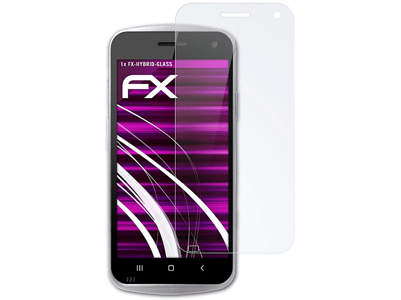 ATFOLIX FX-Hybrid-Glass Schutzglas(für Point Mobile PM30hc)