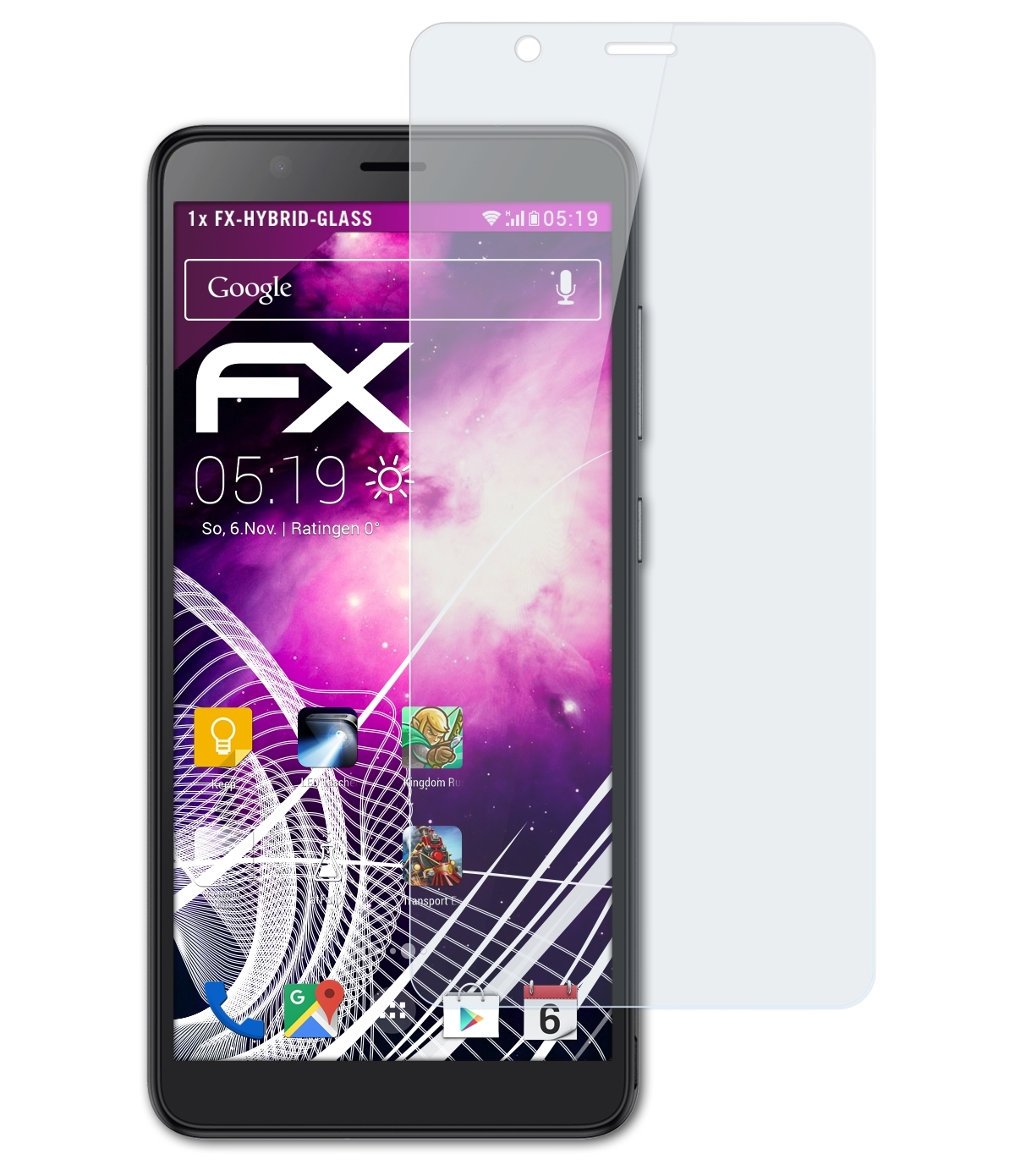 ATFOLIX A32) Blade Schutzglas(für FX-Hybrid-Glass ZTE