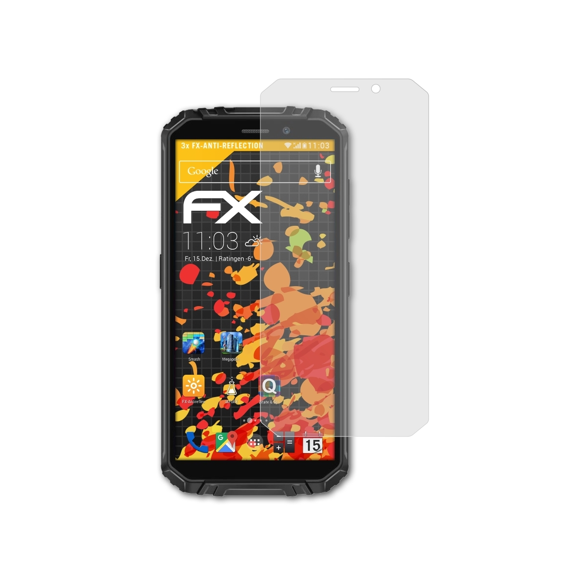 ATFOLIX 3x FX-Antireflex Displayschutz(für Oukitel Pro) WP18