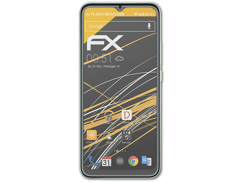 ATFOLIX 3x FX-Antireflex Displayschutz(für Lava Blaze NXT)