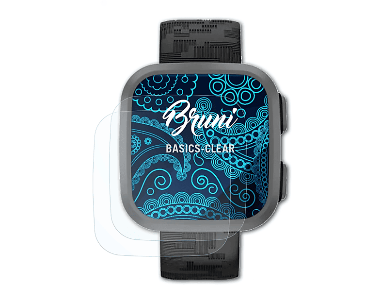 BRUNI 2x Bounce) Garmin Basics-Clear Schutzfolie(für