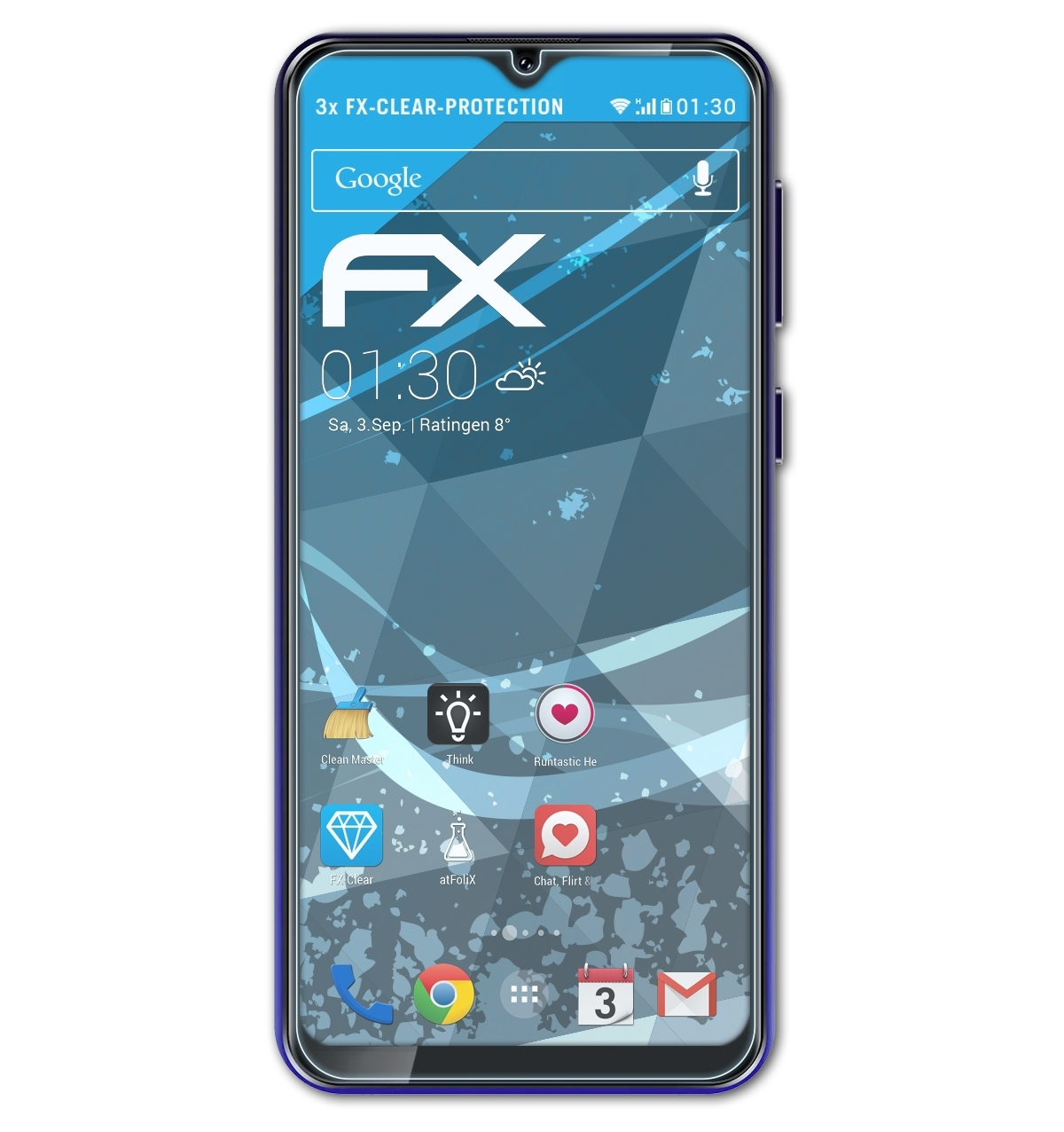 3x ATFOLIX Pro) Displayschutz(für C19 FX-Clear Oukitel