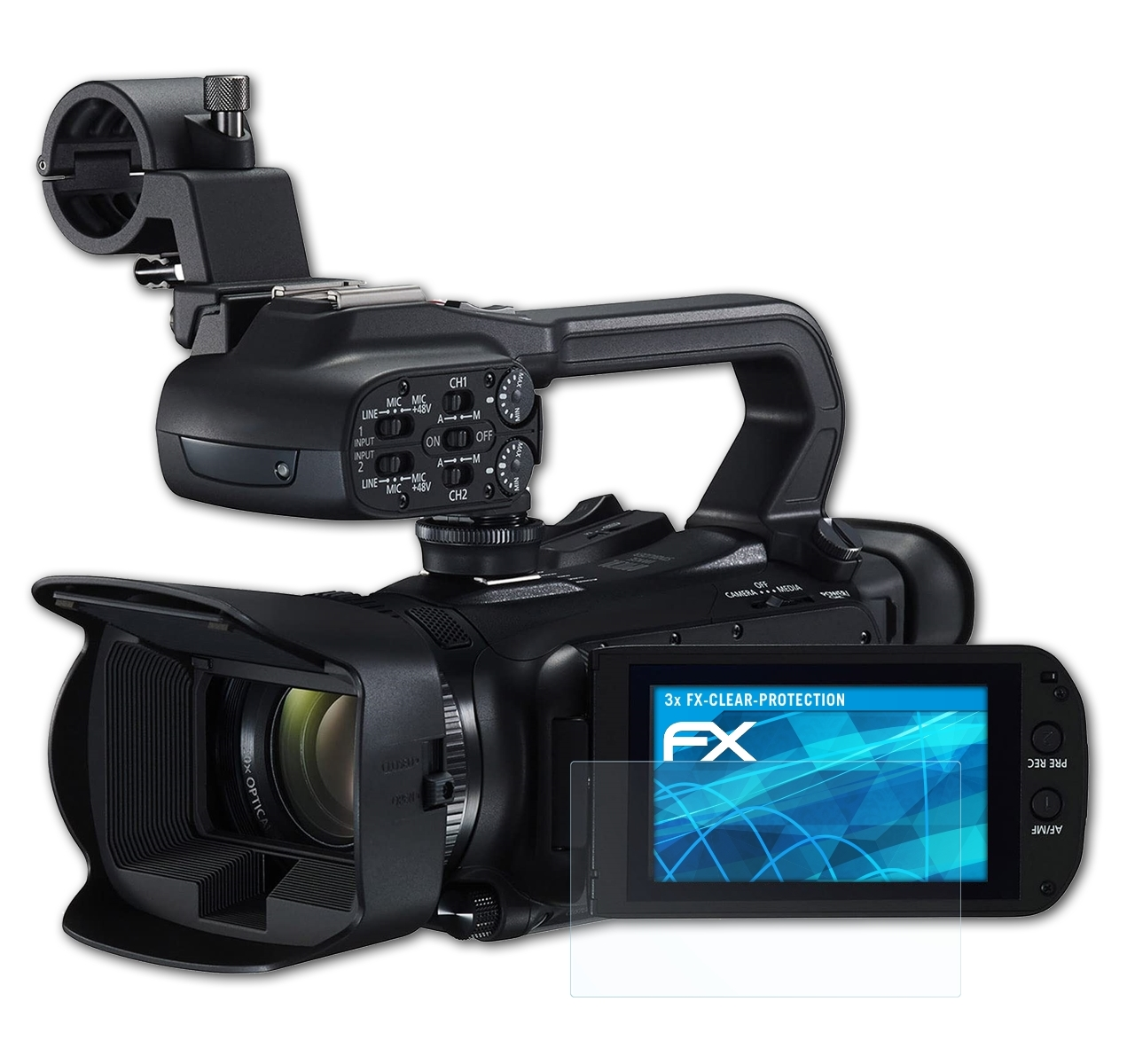 ATFOLIX 3x FX-Clear XA60) Canon Displayschutz(für