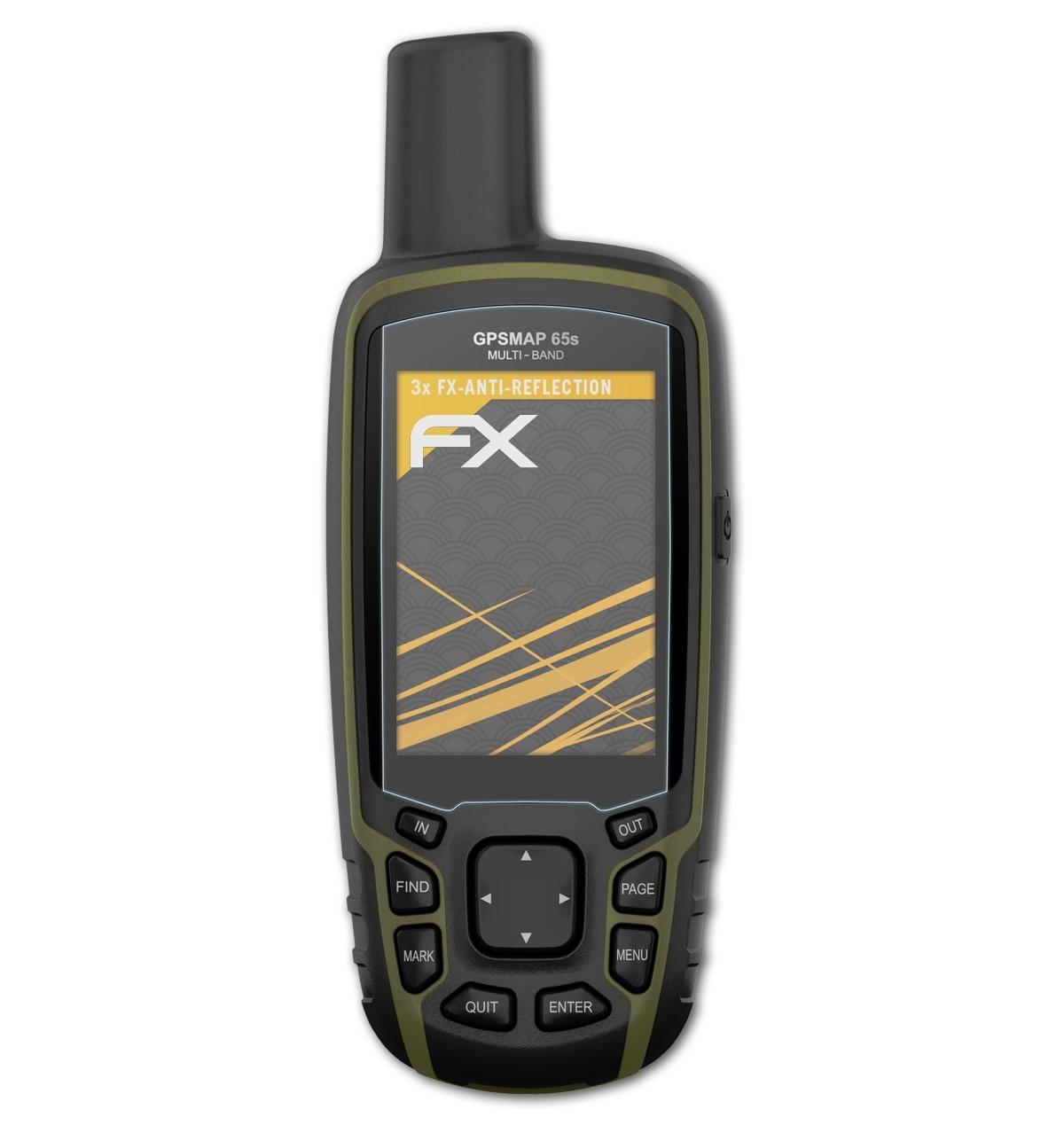 ATFOLIX 3x GPSMap FX-Antireflex Garmin Displayschutz(für 65s)