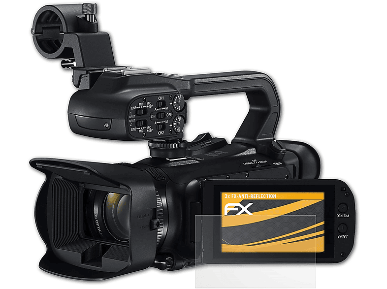 3x XA60) ATFOLIX FX-Antireflex Canon Displayschutz(für